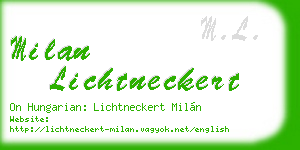 milan lichtneckert business card