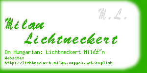 milan lichtneckert business card